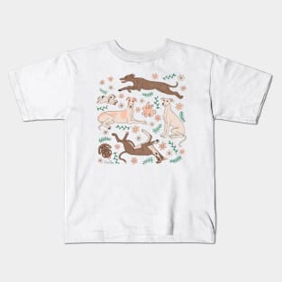 Greyhounds & Stuffed bunnies Kids T-Shirt